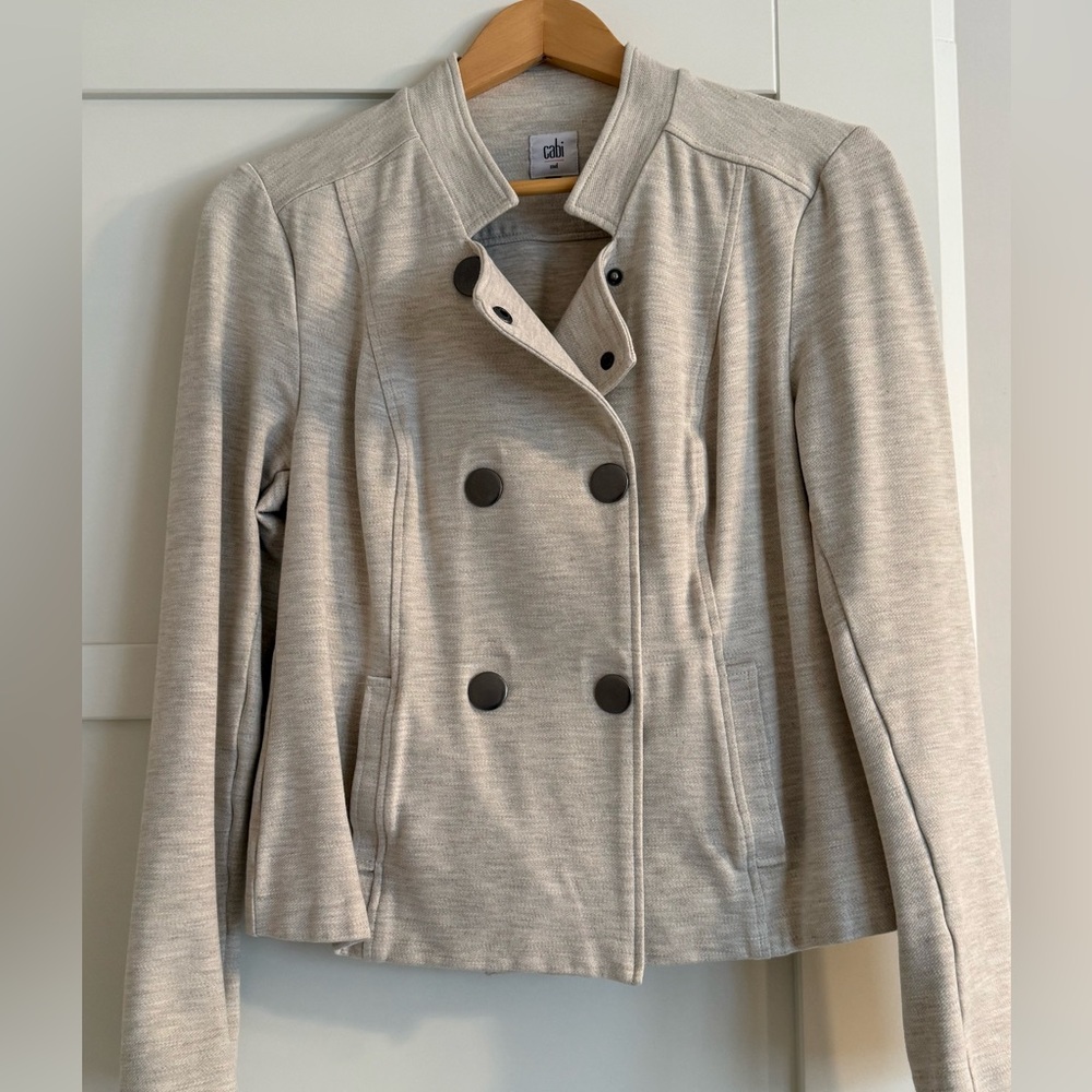 Cabi Regency Ponte knit Double-Breasted Jacket Size M